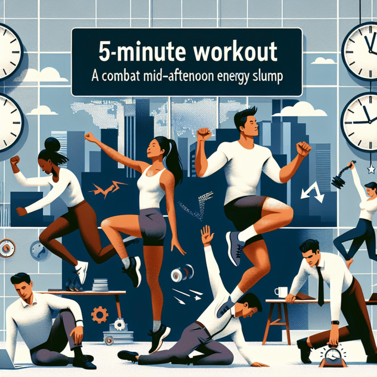Quick 5 Minute Workout to Combat Mid-Afternoon Energy Slump