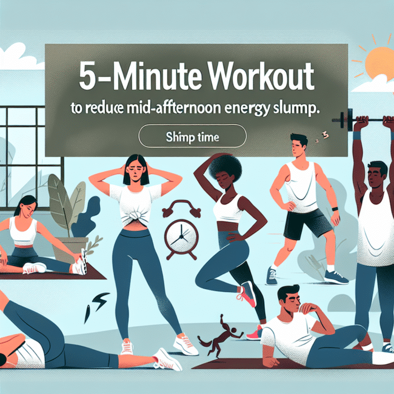 quick 5 minute workout to reduce energy slump in the mid-afternoon