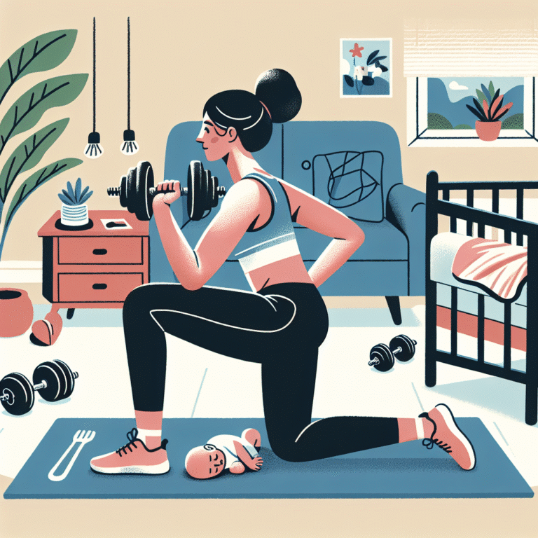 home dumbbell workout for postpartum mothers to rebuild muscle mass