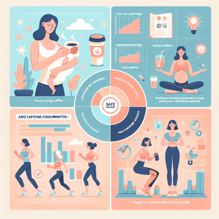 safe caffeine consumption levels for nursing mothers who workout daily