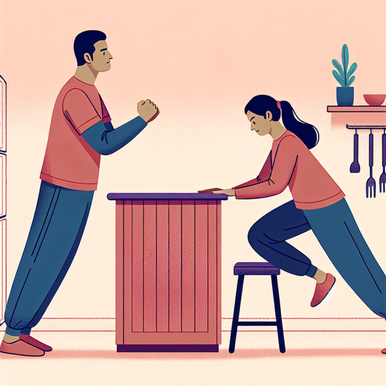 Simple Kitchen Counter Exercises for a Fast Core and Calf Burn