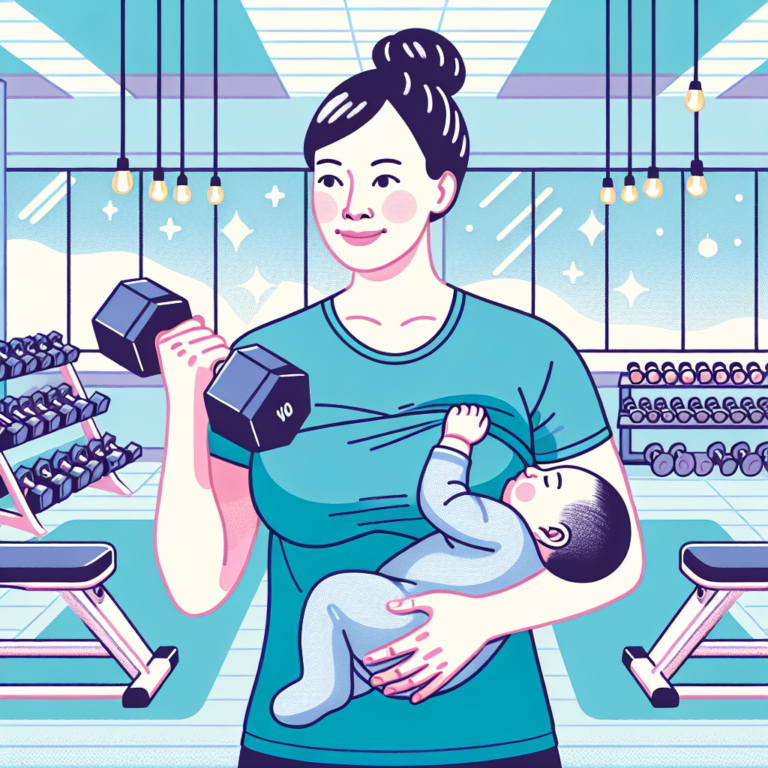 upper body strength workout with light dumbbells for breastfeeding moms